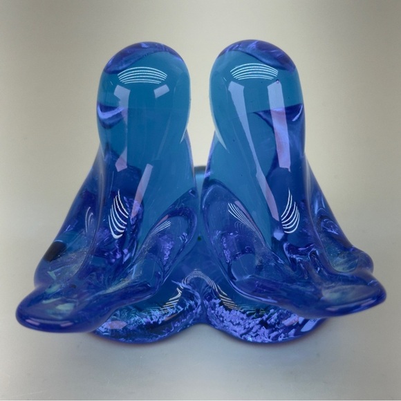 Handblown Signed Leo Ward 1994 
Cobalt Blue Bluebird of Happiness - Picture 7 of 9